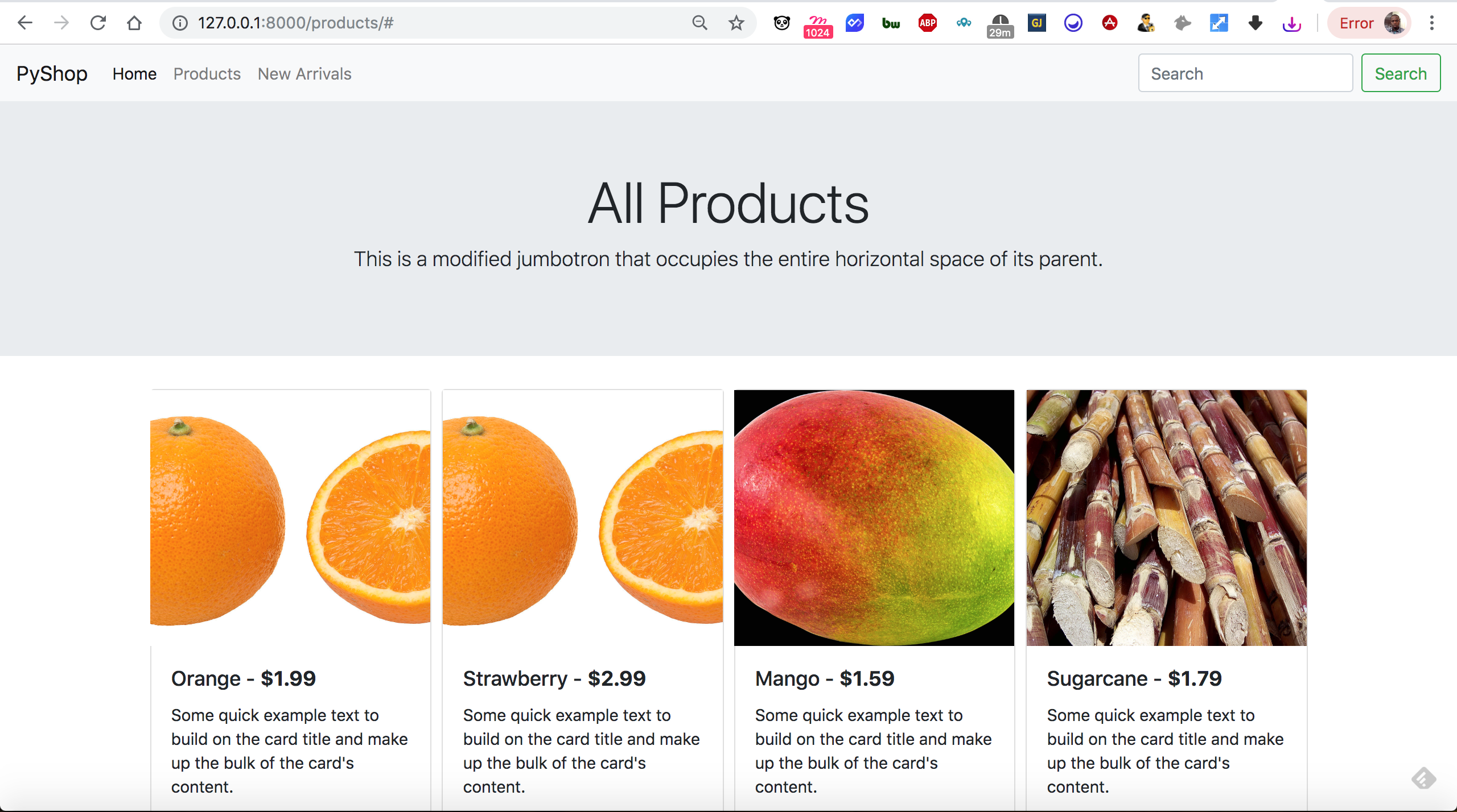 Python 3 Django to Build Ecommerce Shopping Website Using SQLite Database and Bootstrap 4